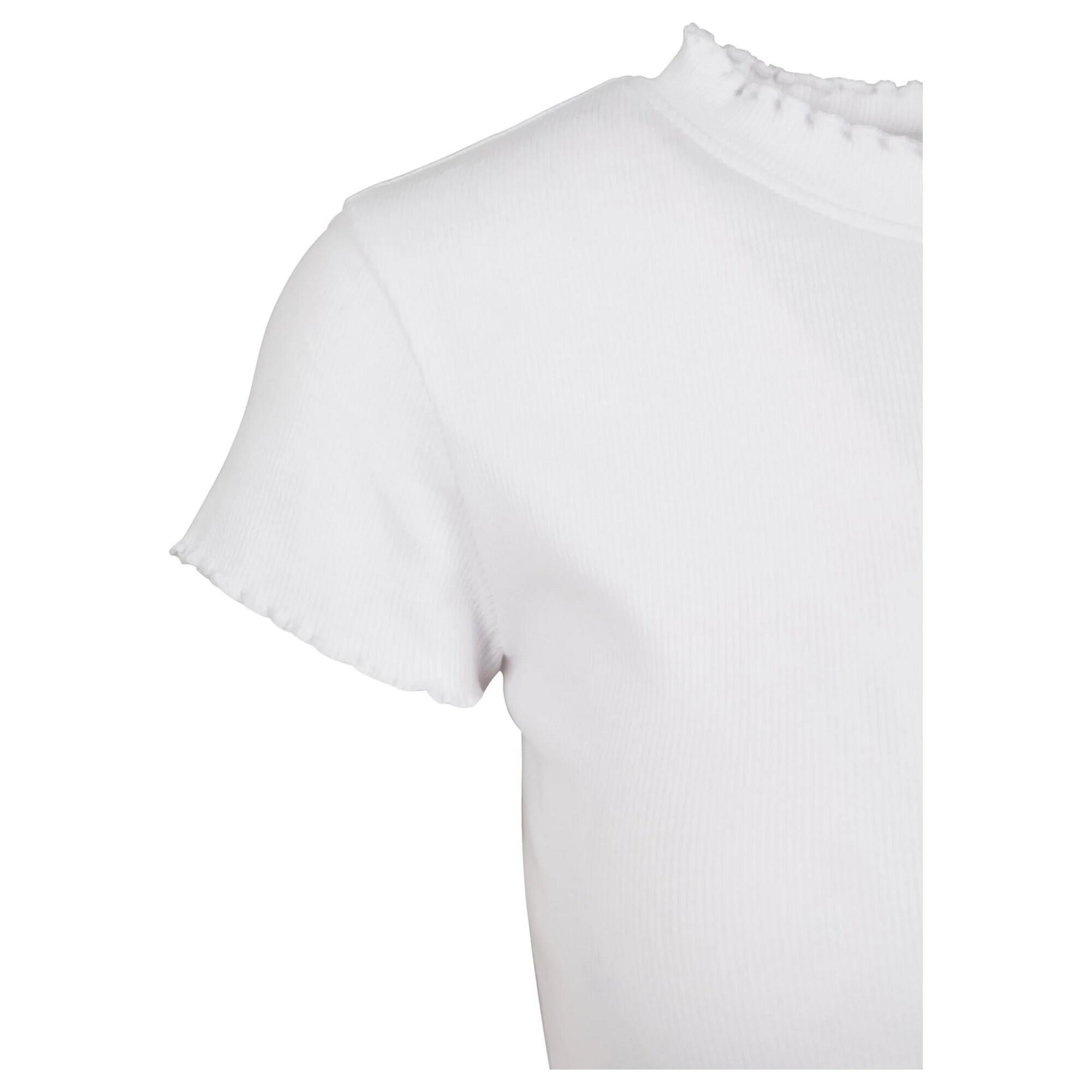 Maglietta Corta A Costine Donna Urban Classics Bianco 3/4