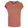 Dames Modal Verlengd Schouder Tshirt (Terracotta)