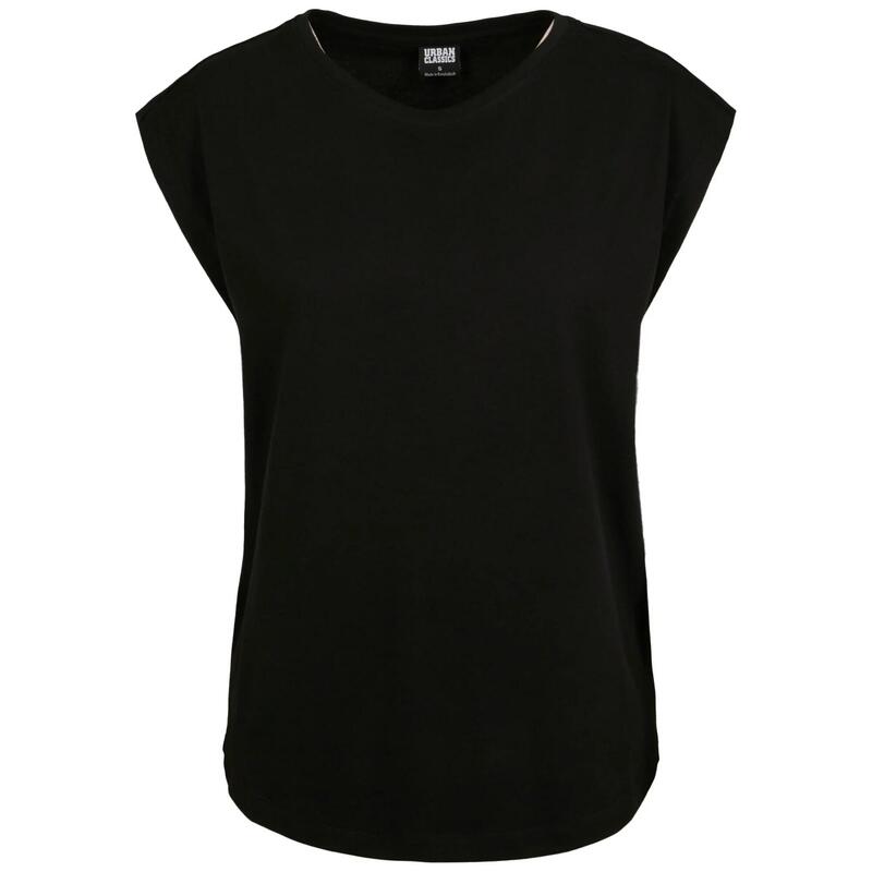 Dames Basic Gevormd Tshirt (Zwart)