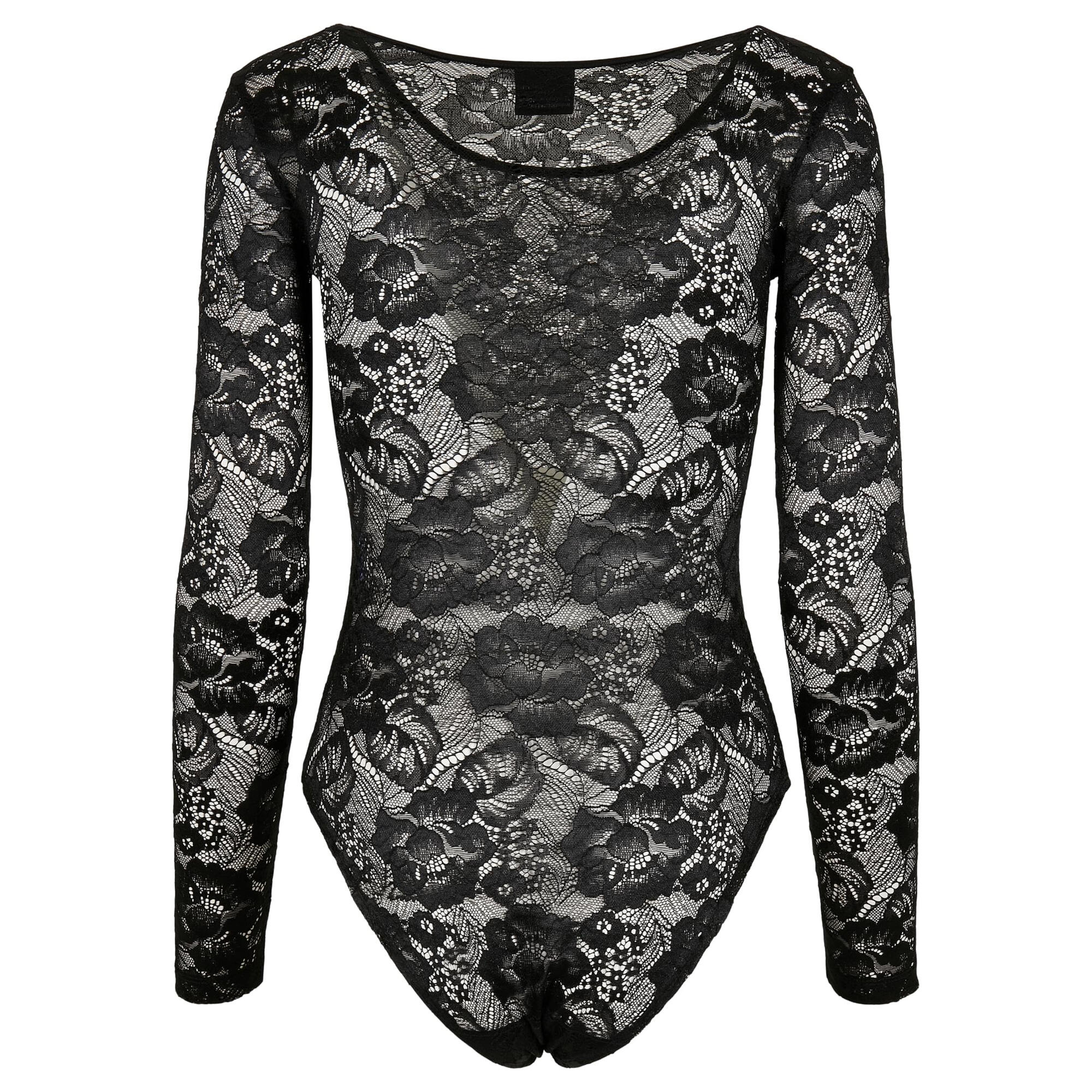 Body Pizzo Manica Lunga Donna Urban Classics Nero 2/3