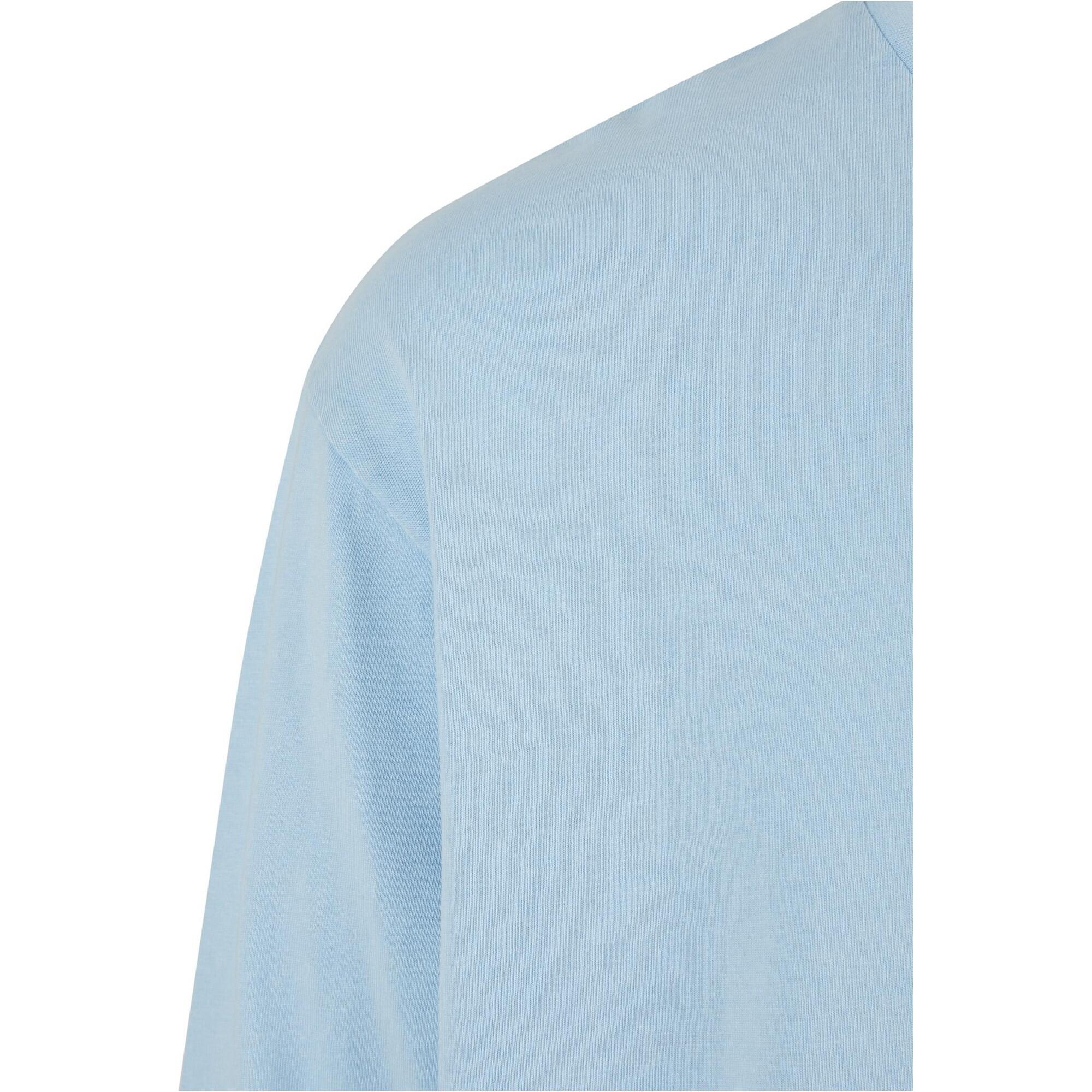Top Boxy Lavaggio Acido Manica Lunga Uomo Urban Classics Blu Baltico 3/4