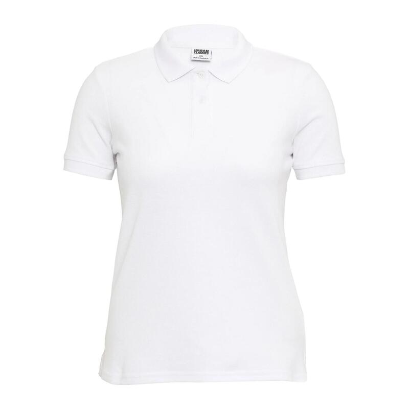 Dames Effen Poloshirt (Wit)