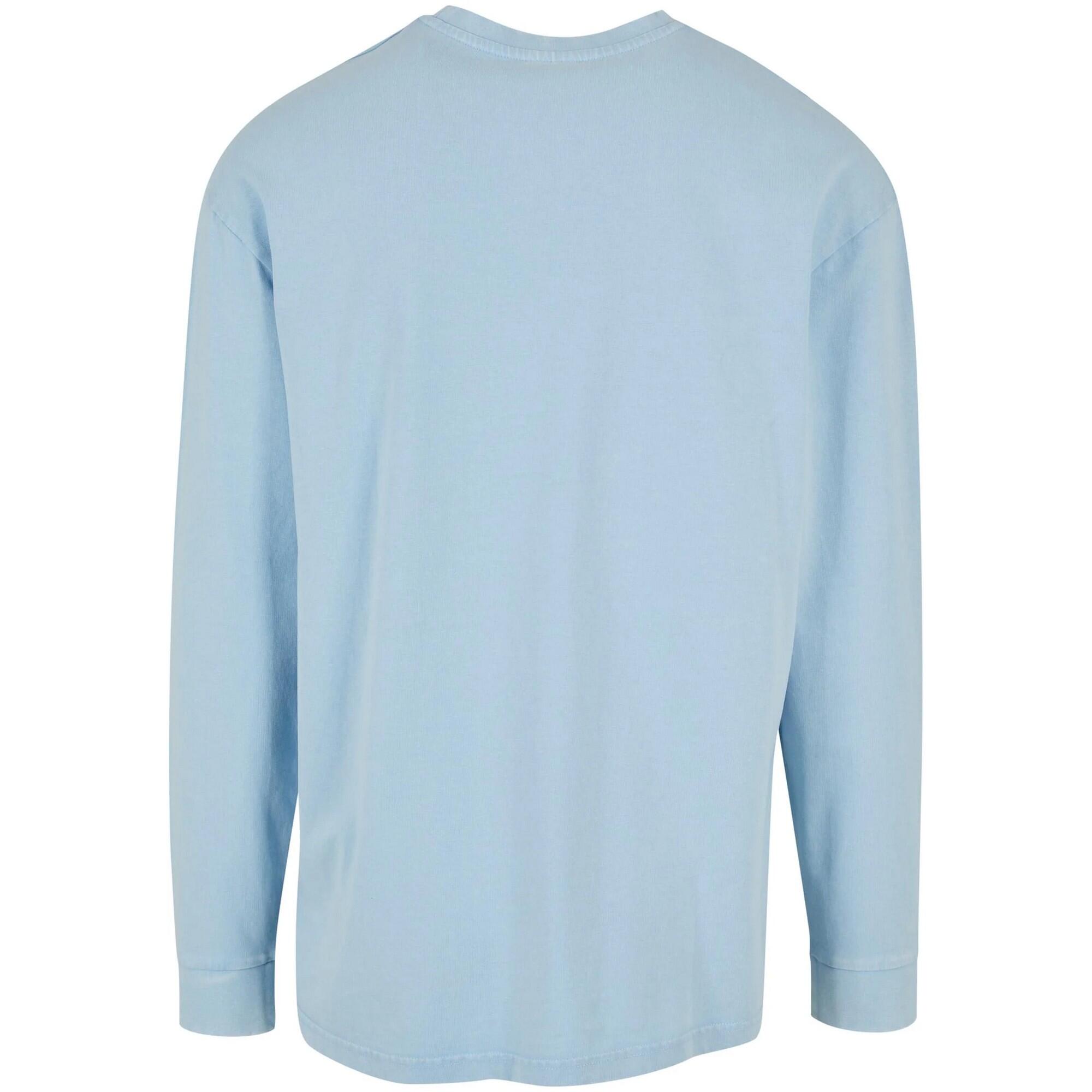 Top Boxy Lavaggio Acido Manica Lunga Uomo Urban Classics Blu Baltico 2/4