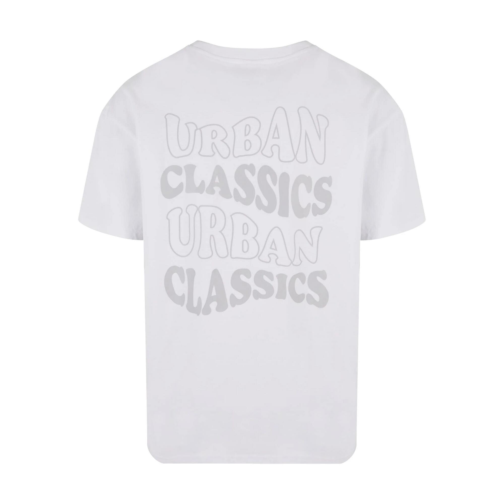 Maglietta Oversize Logo Ondulato Uomo Urban Classics Bianco 2/2