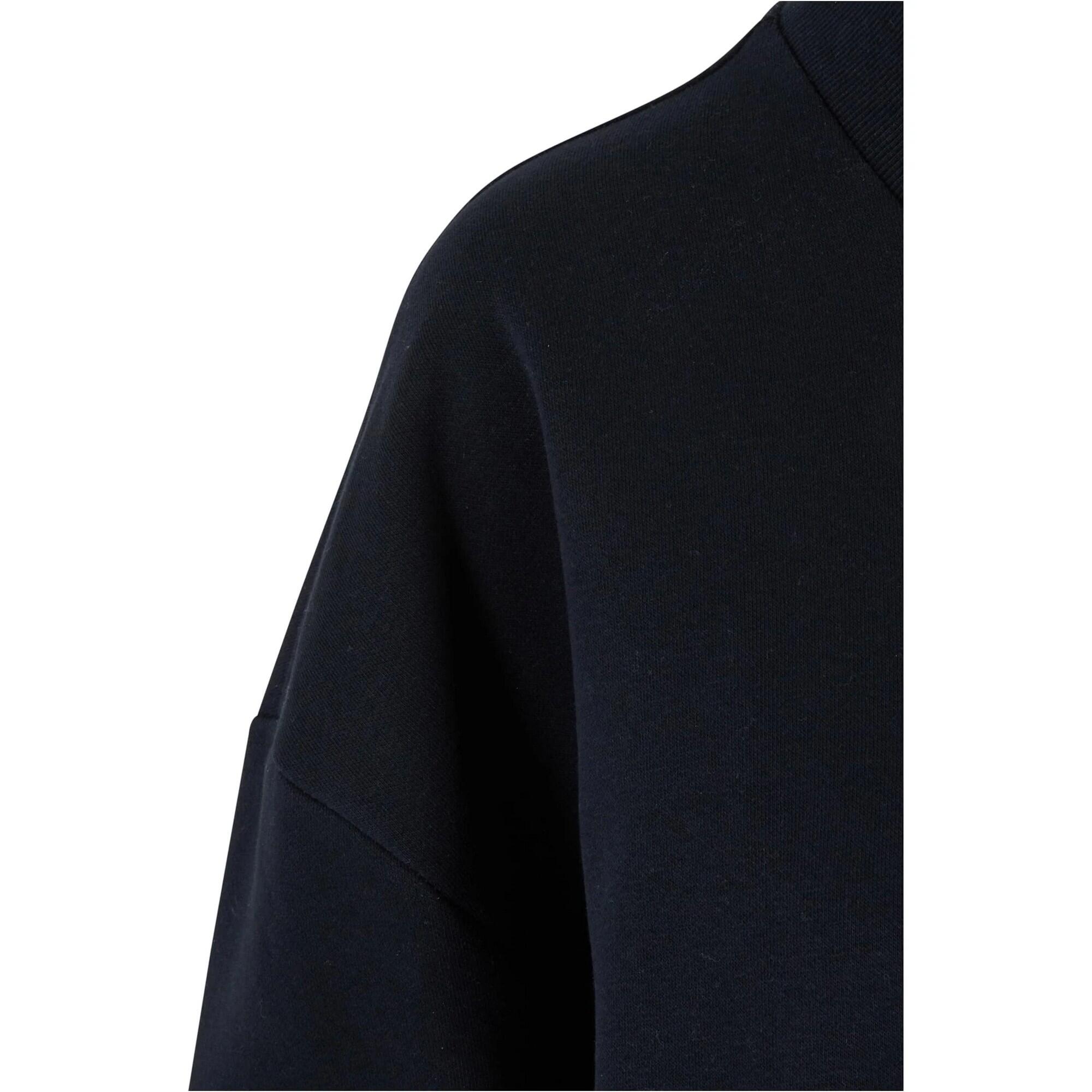Felpa Ritagliata Scollo A V Donna Urban Classics Nero 3/4