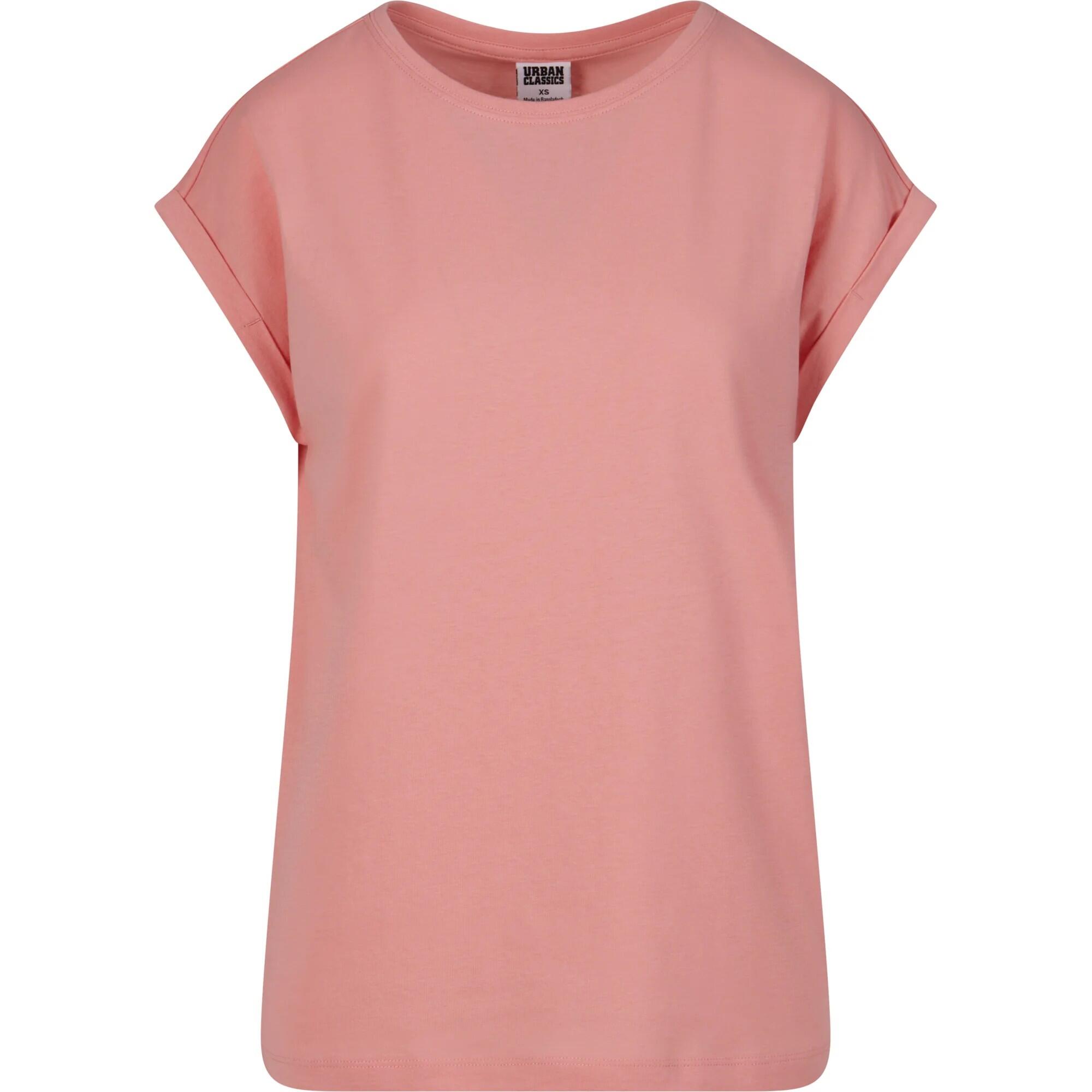 URBAN CLASSICS T-shirt de Ombro Ampliado para Mulheres/Ladies Limonada cor-de-rosa