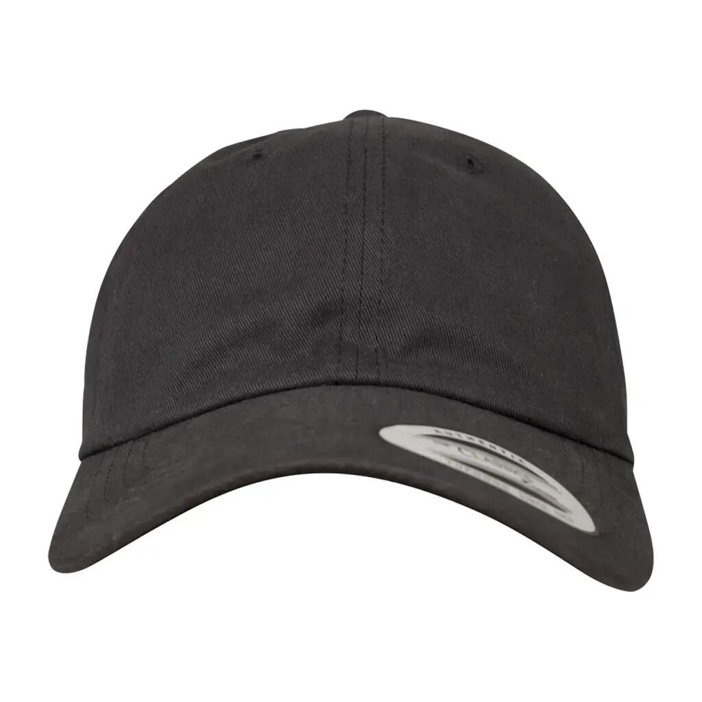 Peached Cotton Twill Baseball Cap (Black)