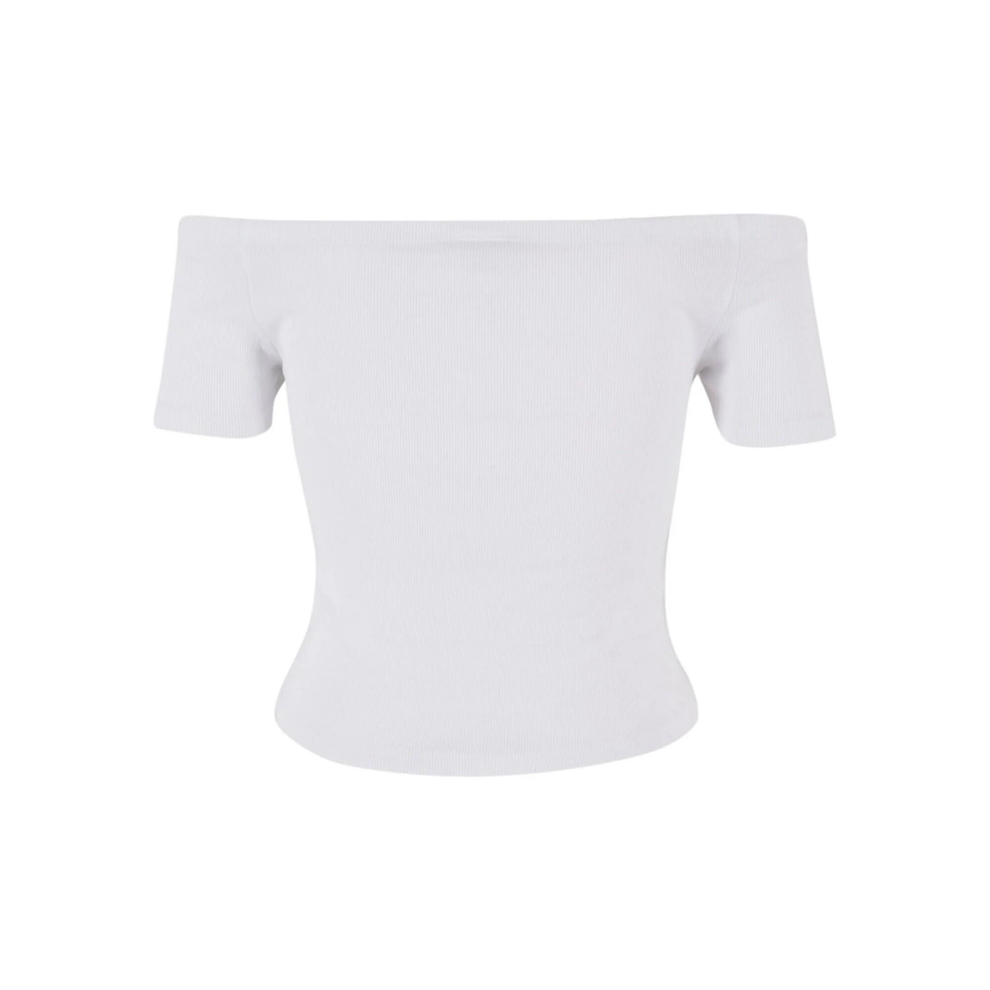 Top A Costine Senza Spalla Donna Urban Classics Bianco 2/2