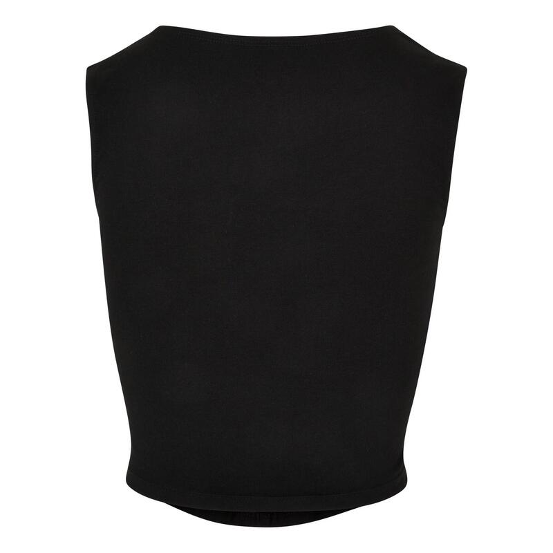 Dames Corset Detail Top (Zwart)