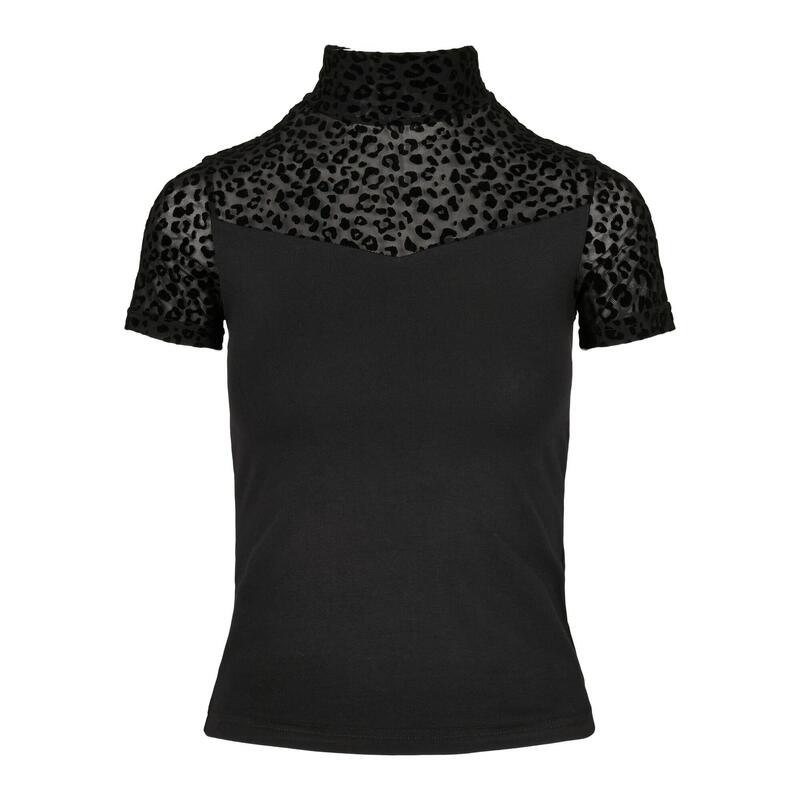 Tricou Pilates Urban Classics Turtle Neck Imprimeu Animal Print Femei