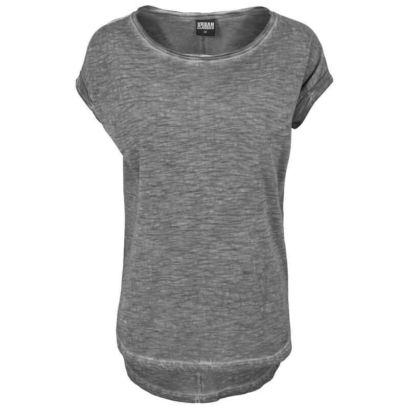 Tricou Pilates Urban Classics Dipped Hem Spray Dye Femei