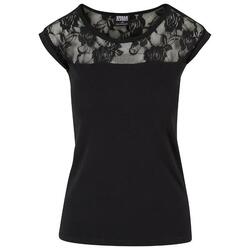 Dames Veters Top (Zwart)