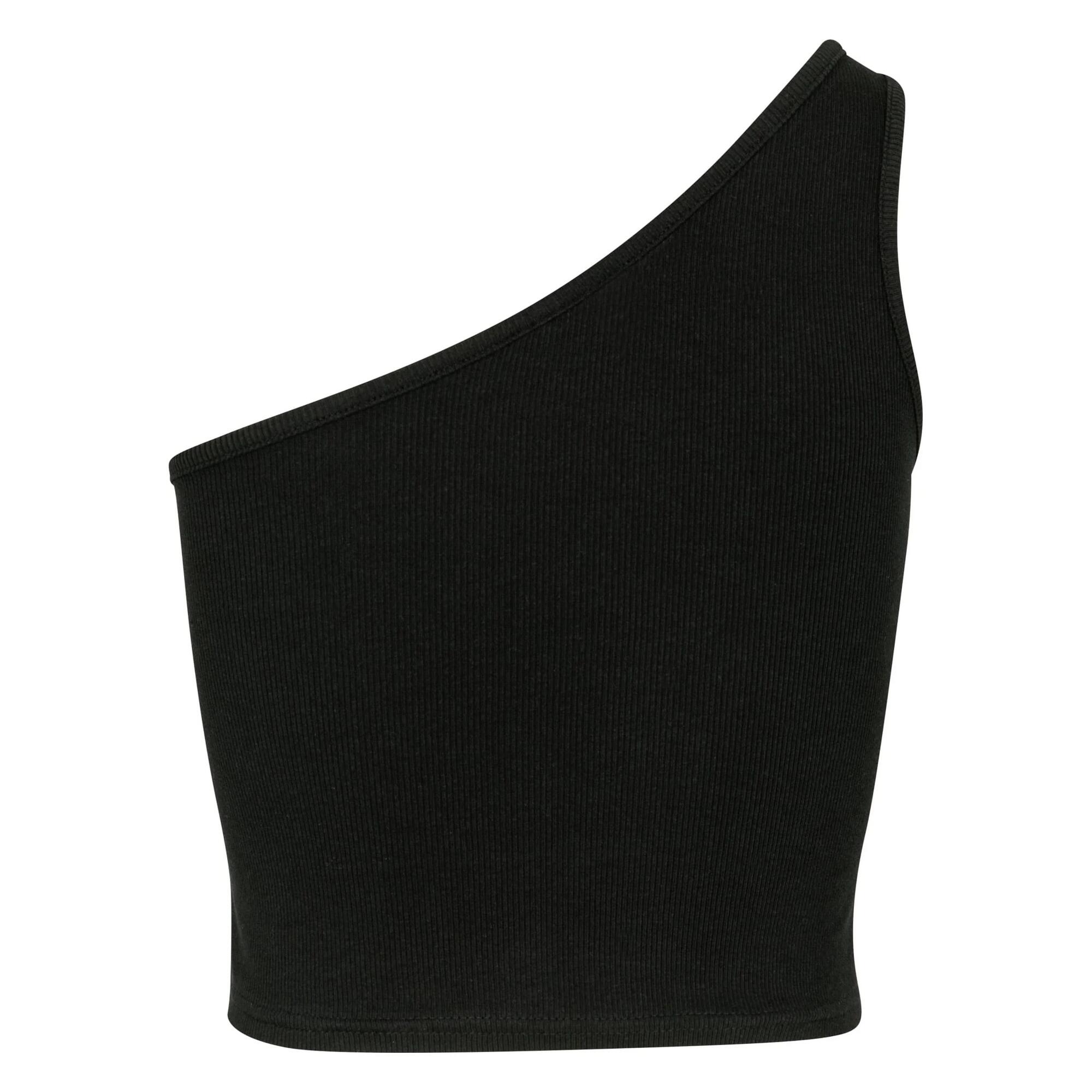 Top Asimmetrico Ritagliata Donna Urban Classics Nero 2/2