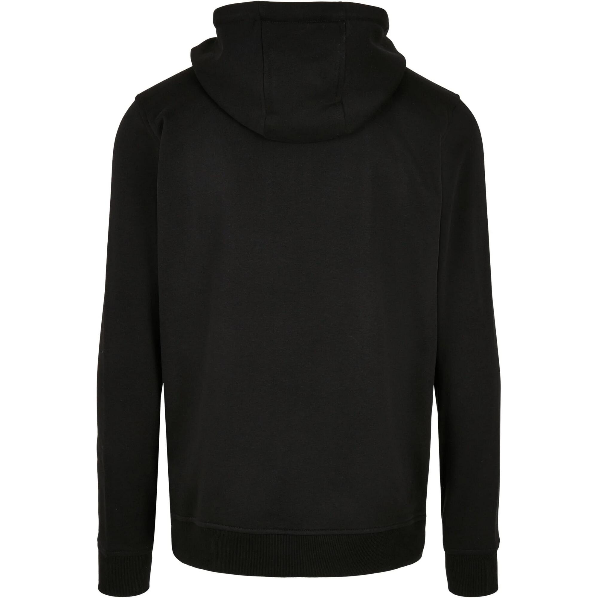 Felpa Con Cappuccio E Zip Intera Uomo Urban Classics Basic Nero 2/2