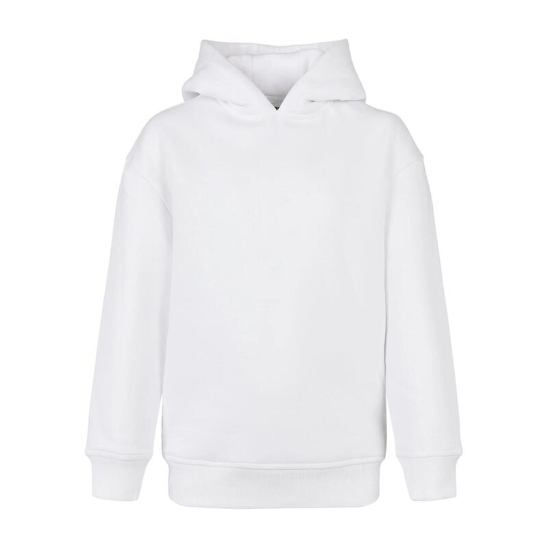 Effen hoodie voor meisjes (Wit)