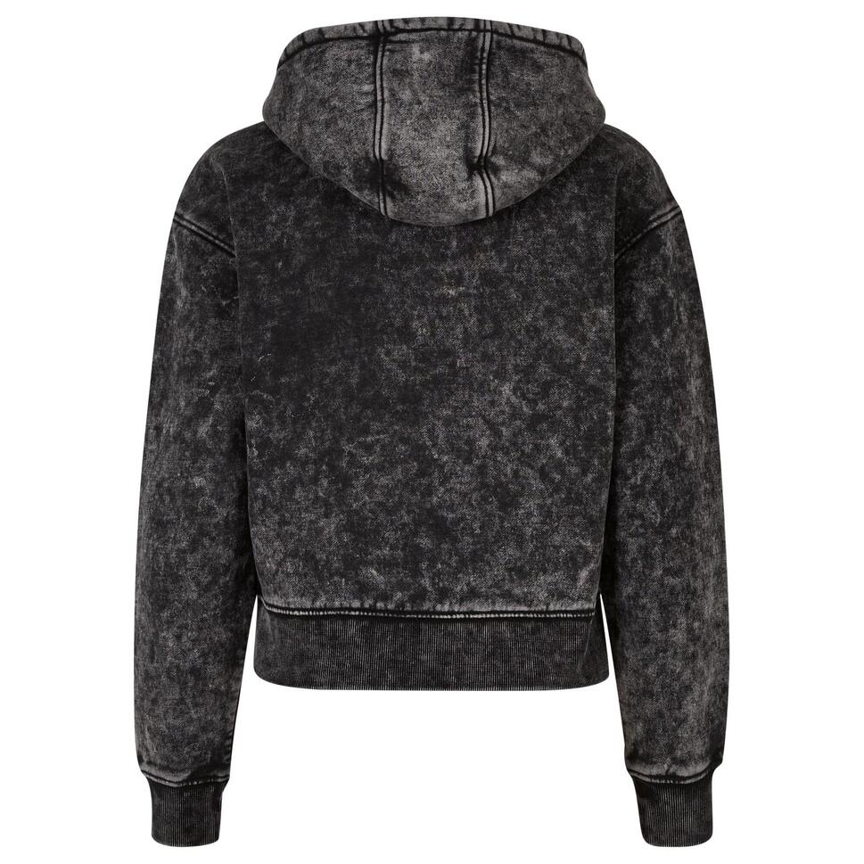 Bluza Z Kapturem Damska Z Krótkim Rękawem, Oversize, Z Pełnym Zamkiem