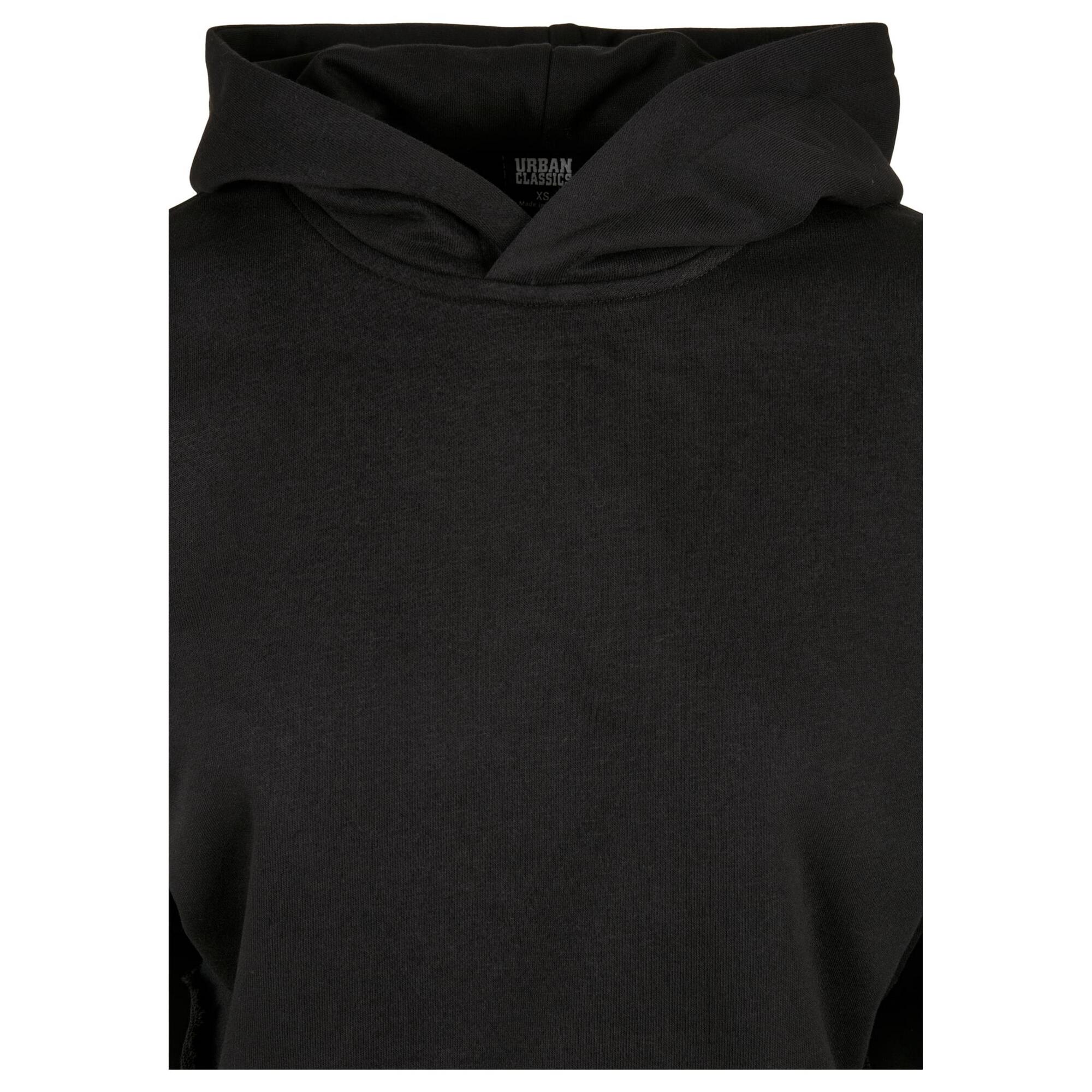 Felpa Corta Con Cappuccio Oversize Donna Urban Classics Nero 3/3