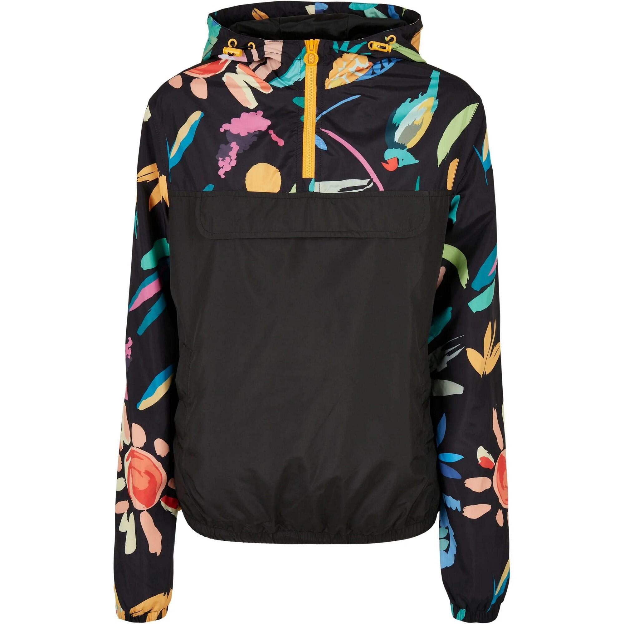 URBAN CLASSICS Casaco com estampado misto para senhora e senhora Preto