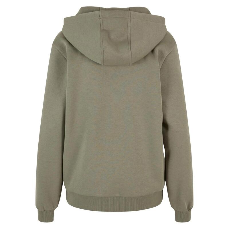 Dames Fluffy Hoodie (Lichte Olijf)