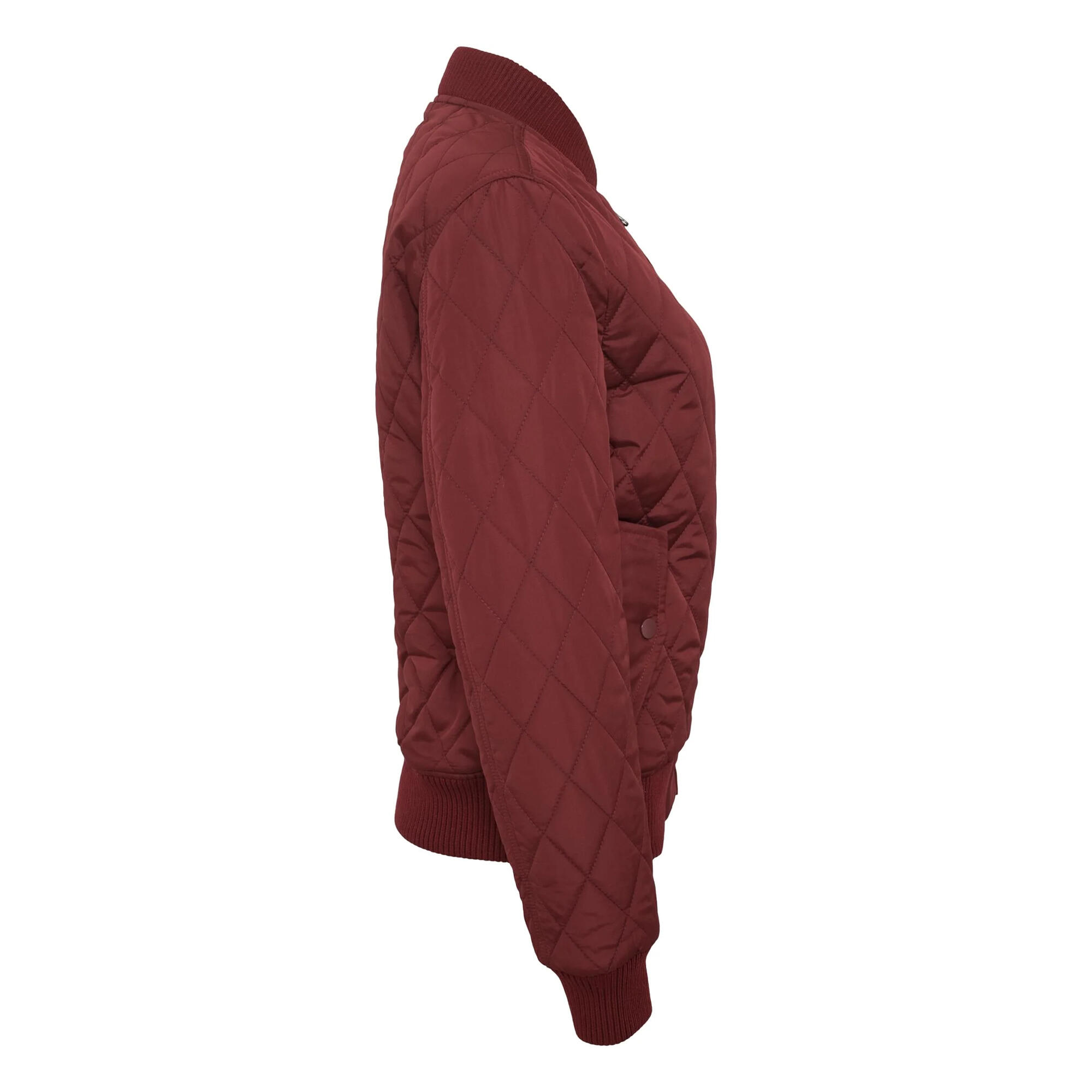 Giacca Diamante Trapuntato Donna Urban Classics Borgogna 3/4