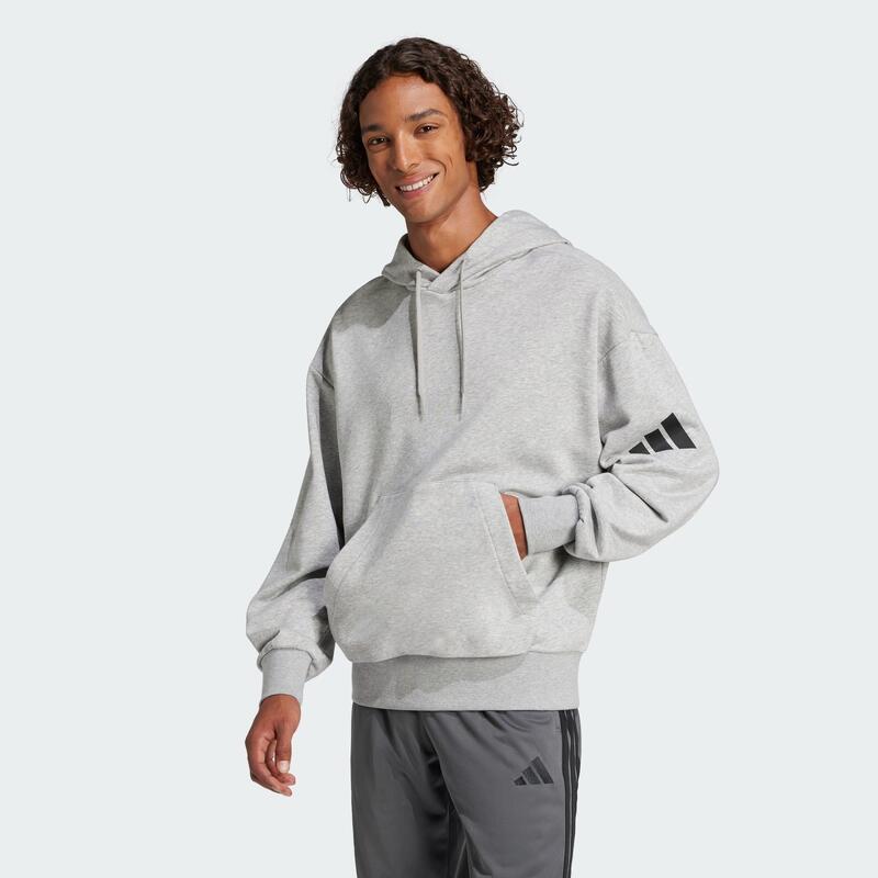 Essentials Loose-Fit 3 Bar Logo French Terry Hoodie