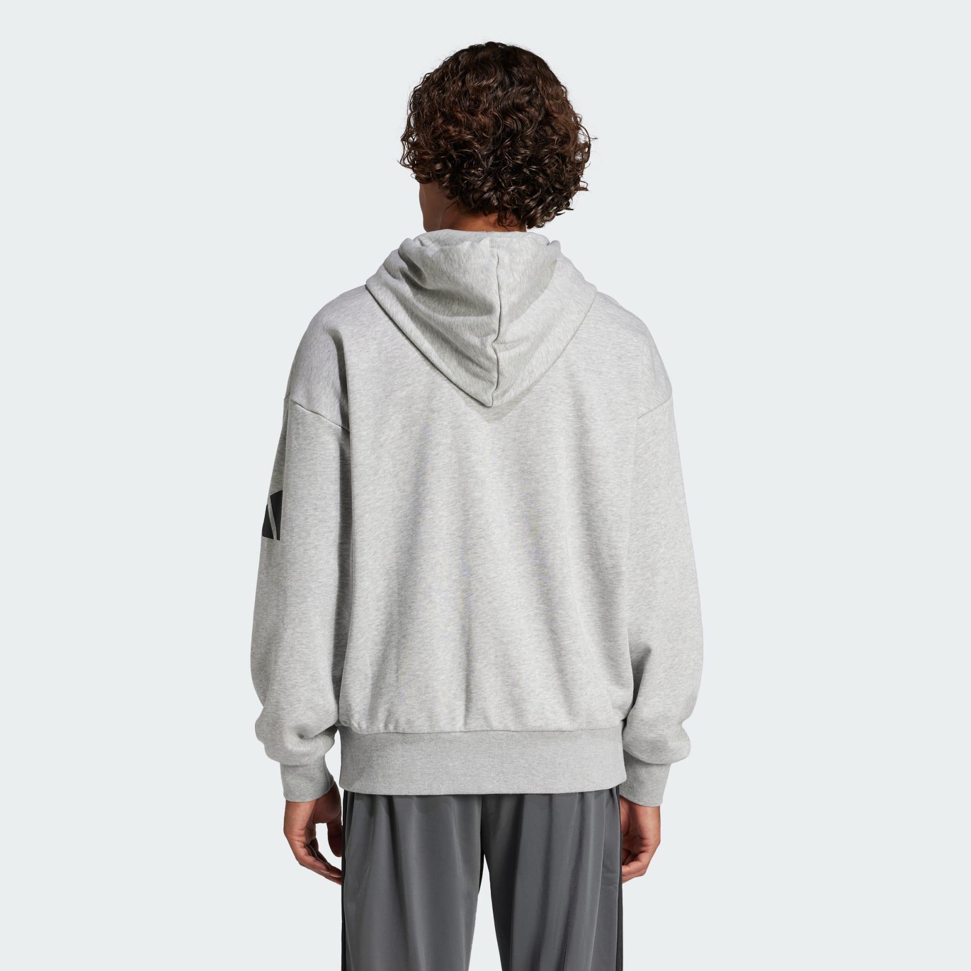Sweat-shirt à capuche ample French terry logo à 3 bandes Essentials 3/5