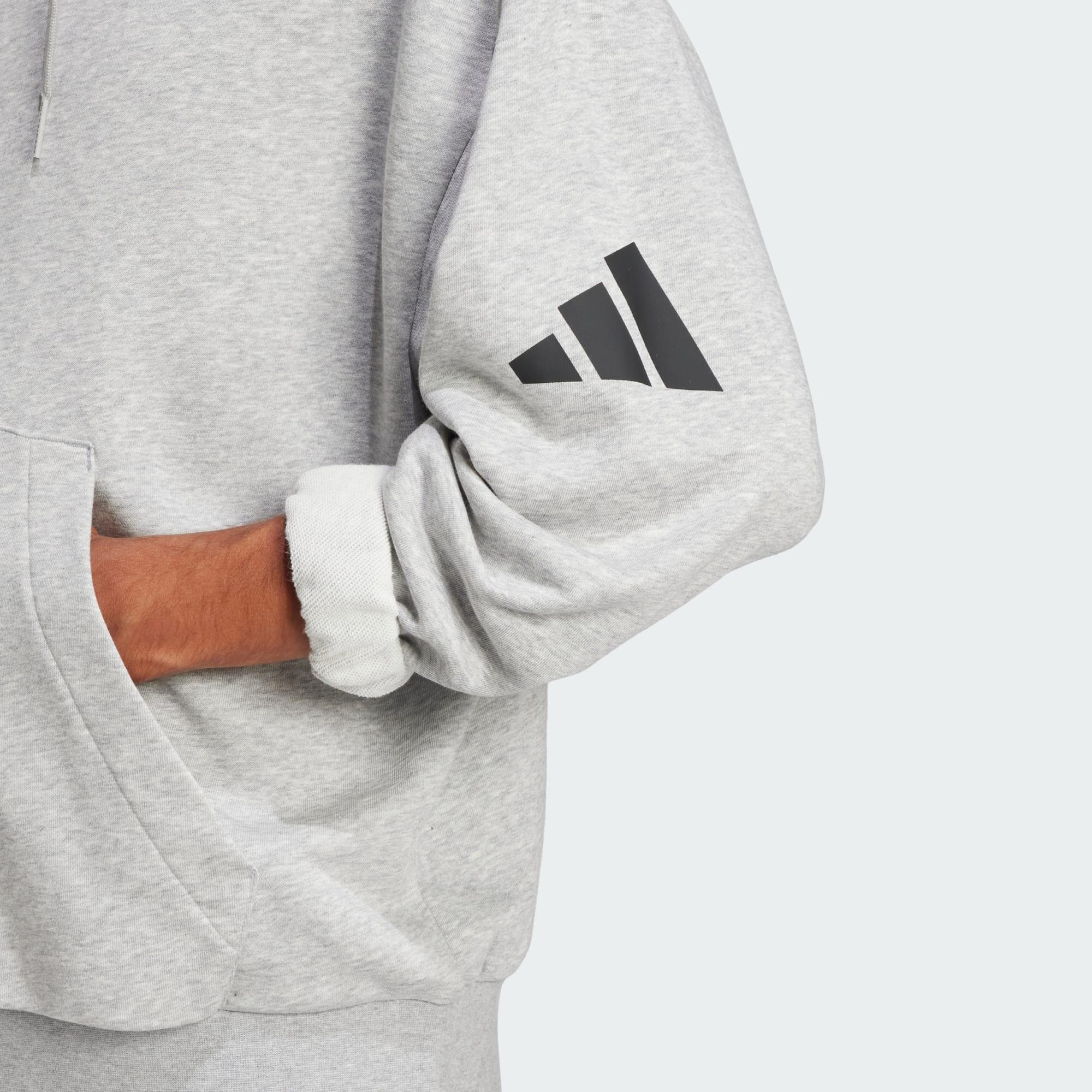 Essentials Loose-Fit 3 Bar Logo French Terry Hoodie ADIDAS