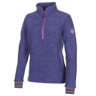 Wollen trui voor dames dina half zip purple haze - paars