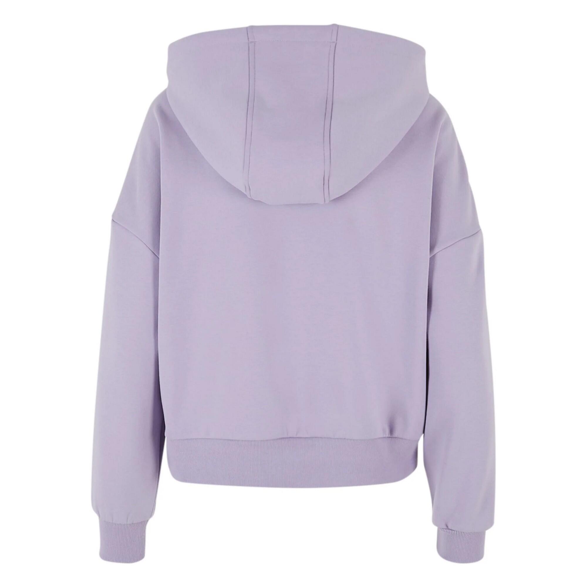 Felpa Con Cappuccio Oversize Donna Urban Classics Cozy Lilla Polvere 2/2
