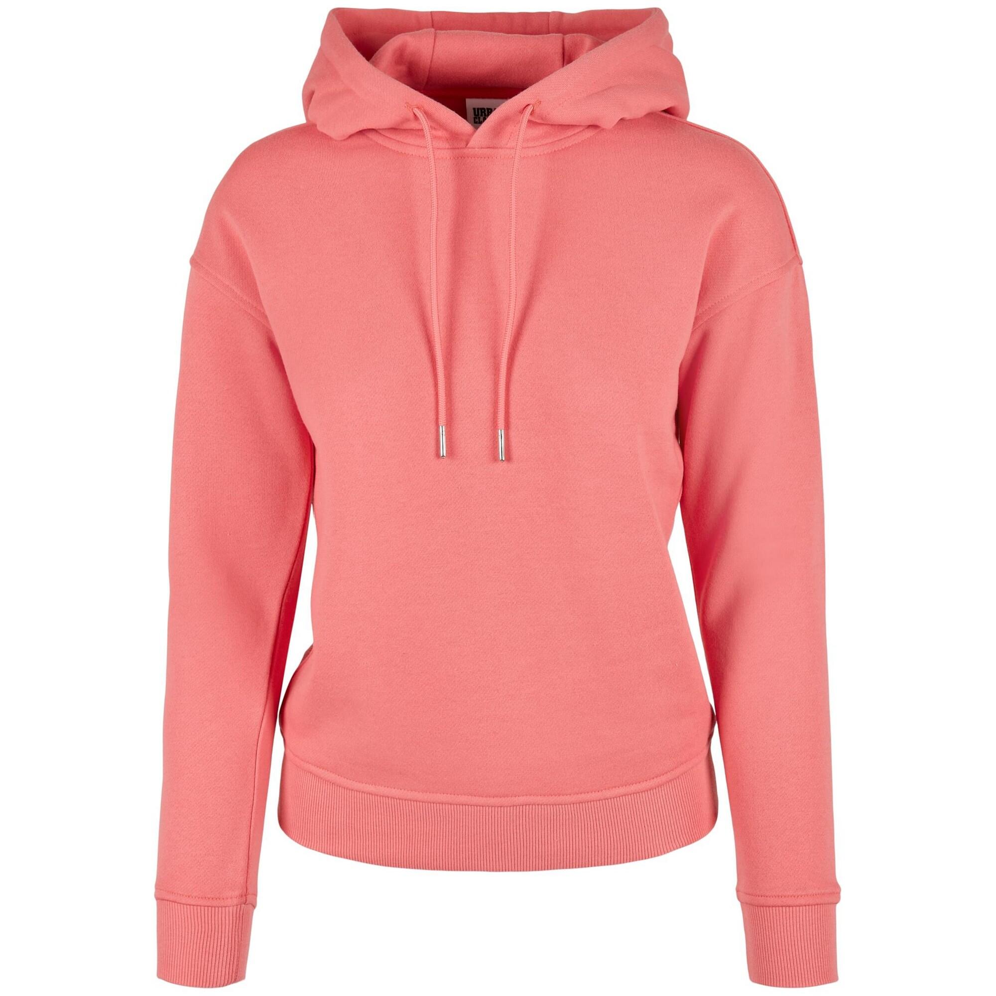 Moletom com capuz liso para mulheres e senhoras Rosa Pálido