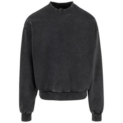 Felpa Lavaggio Acido Girocollo Uomo Urban Classics Olivo Estivo