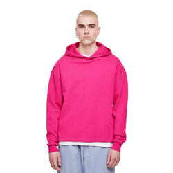 Heren Organic Losse Hoodie (Hibiscus Roze)