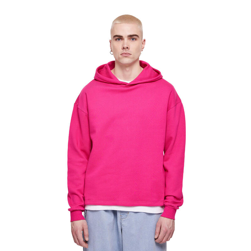 Heren Organic Losse Hoodie (Hibiscus Roze)