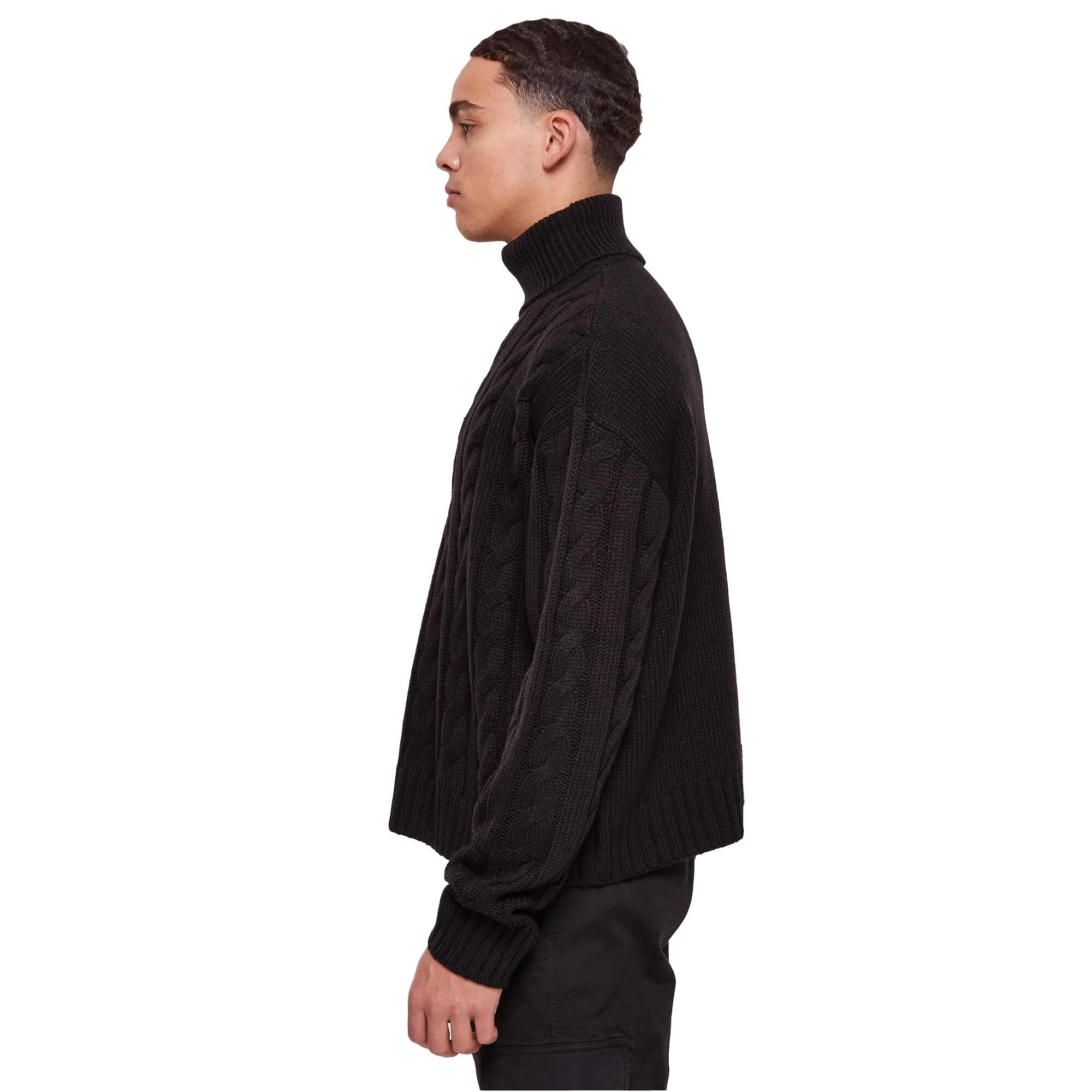 Maglione Boxy Collo A Rotolo Uomo Urban Classics Nero 3/4