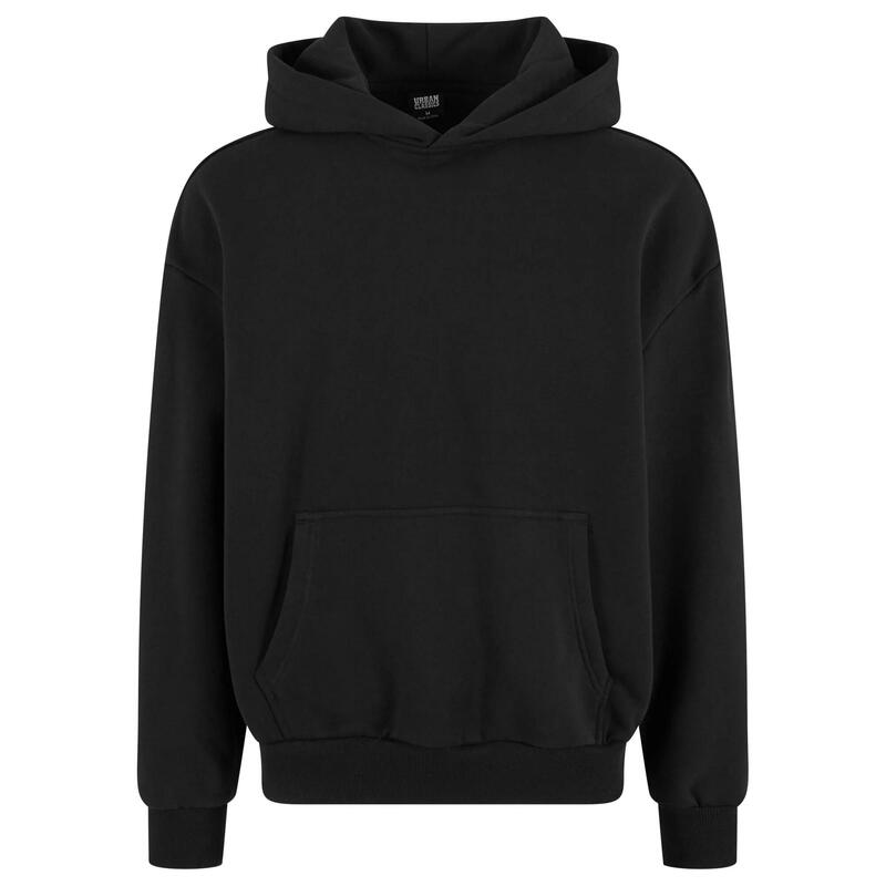 Heren Ultra Zware Oversized Hoodie (Zwart)