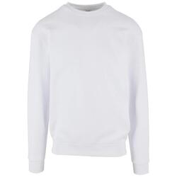 Heren Sweatshirt met ronde hals (Wit)