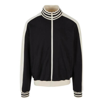 Heren retro track jacket (zwart)