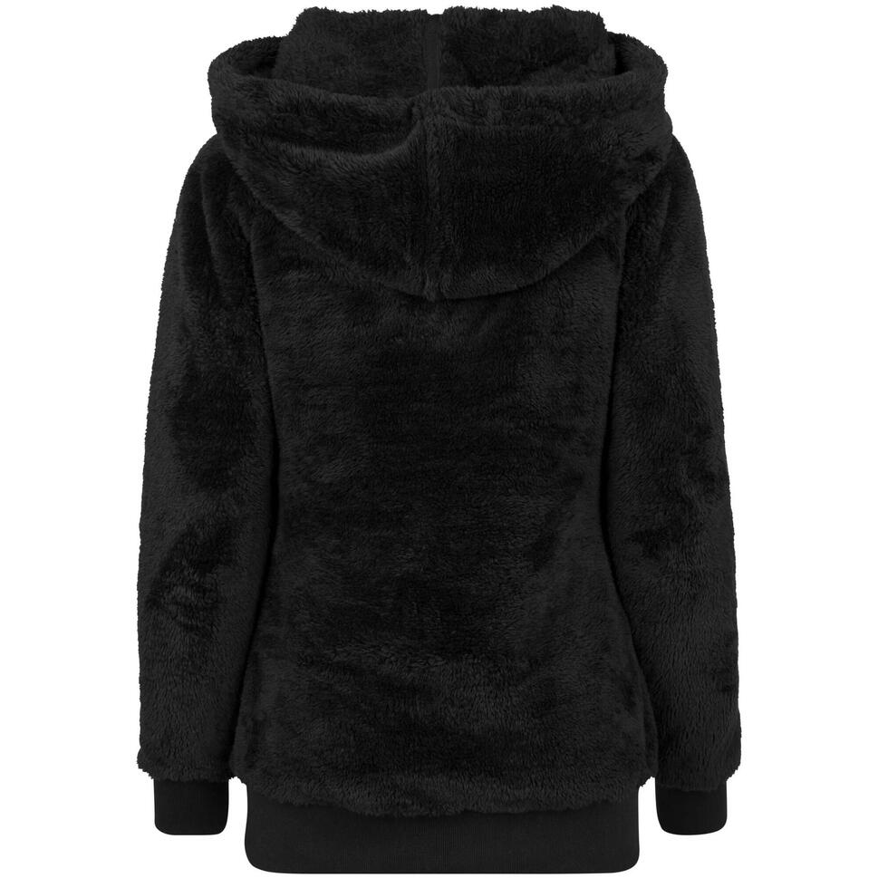 Długa Bluza Z Kapturem Damska Teddy Fleece