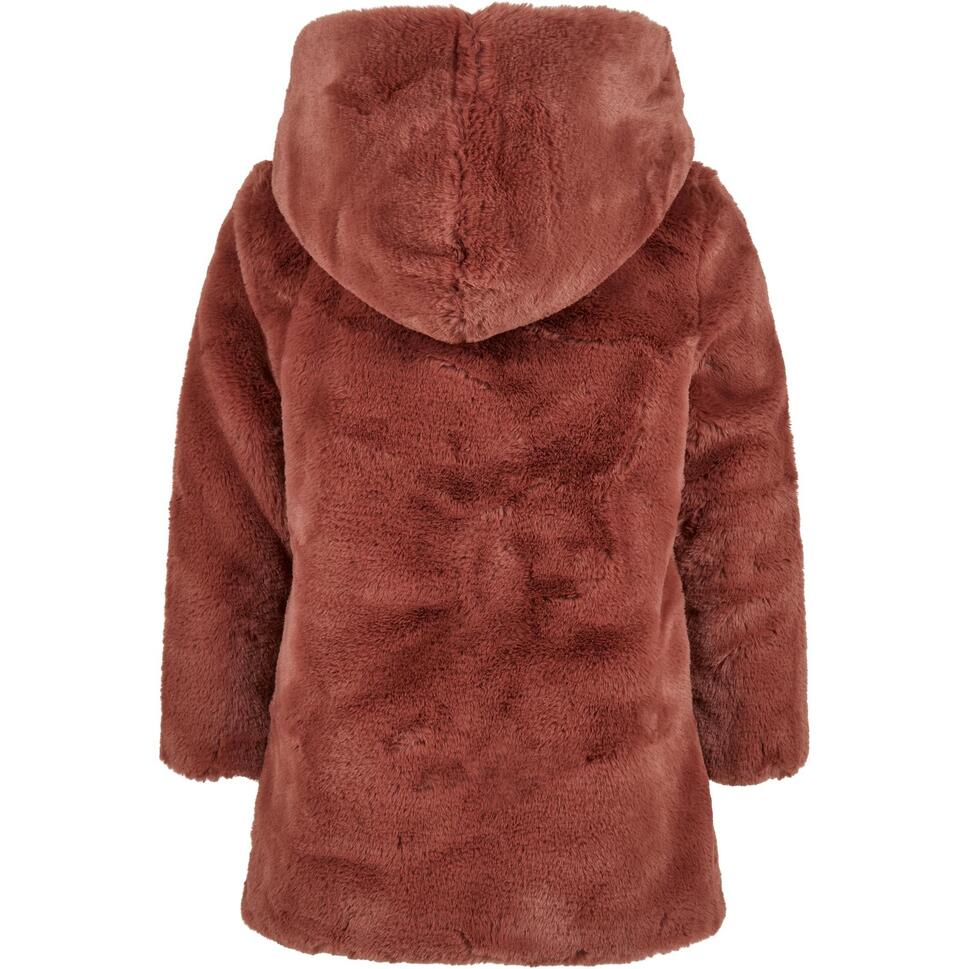 Płaszcz Z Kapturem Teddy Fleece Dla Dziewczynek
