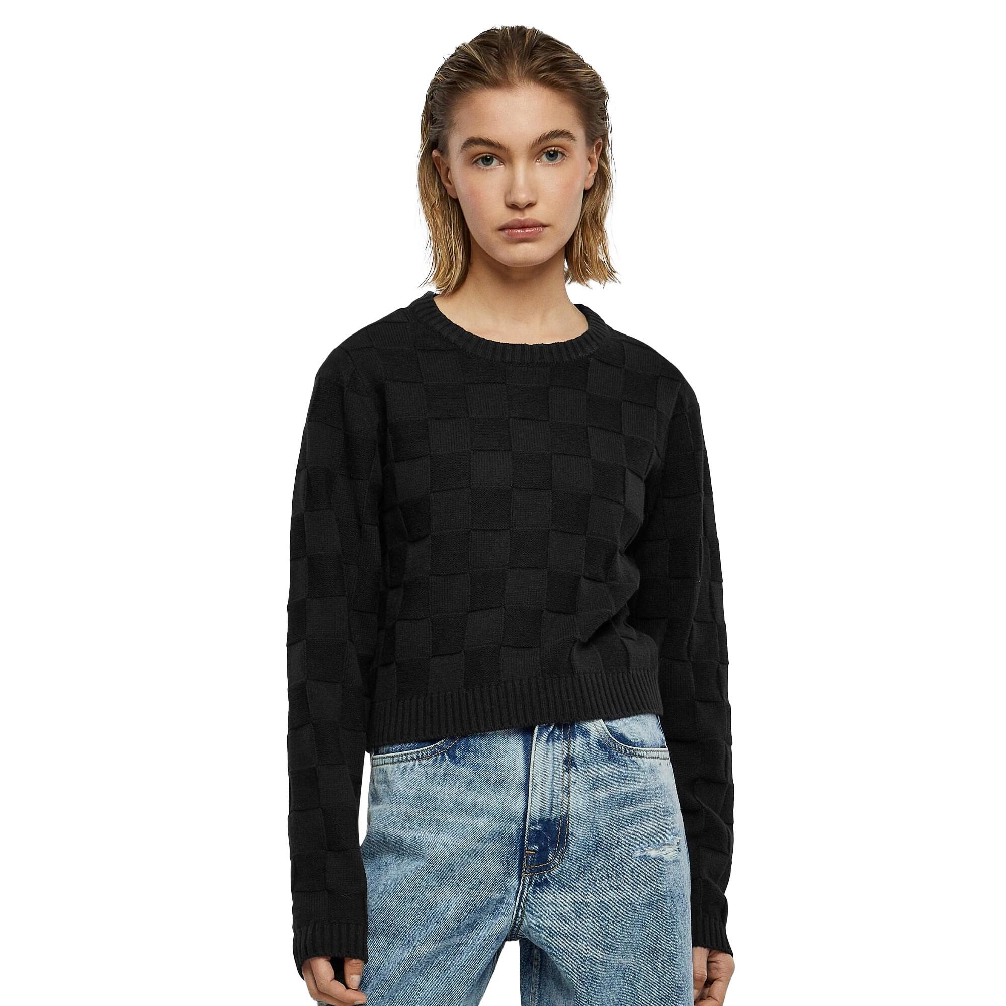 Felpa A Quadri Donna Urban Classics Nero 3/3