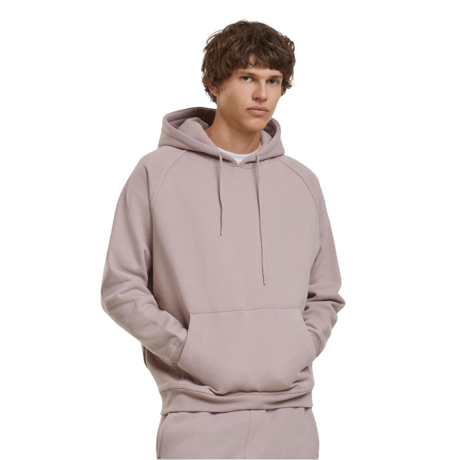 Felpa Con Cappuccio Vuoto Uomo Urban Classics Rosa Scuro 3/3