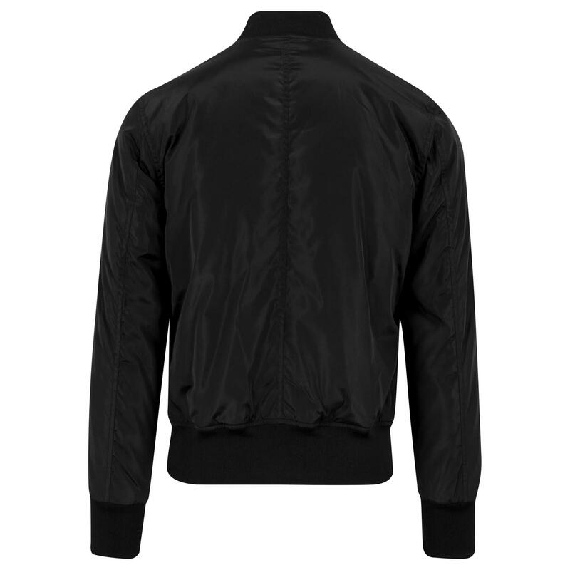 Chaqueta Bomber Liso para Hombre Negro