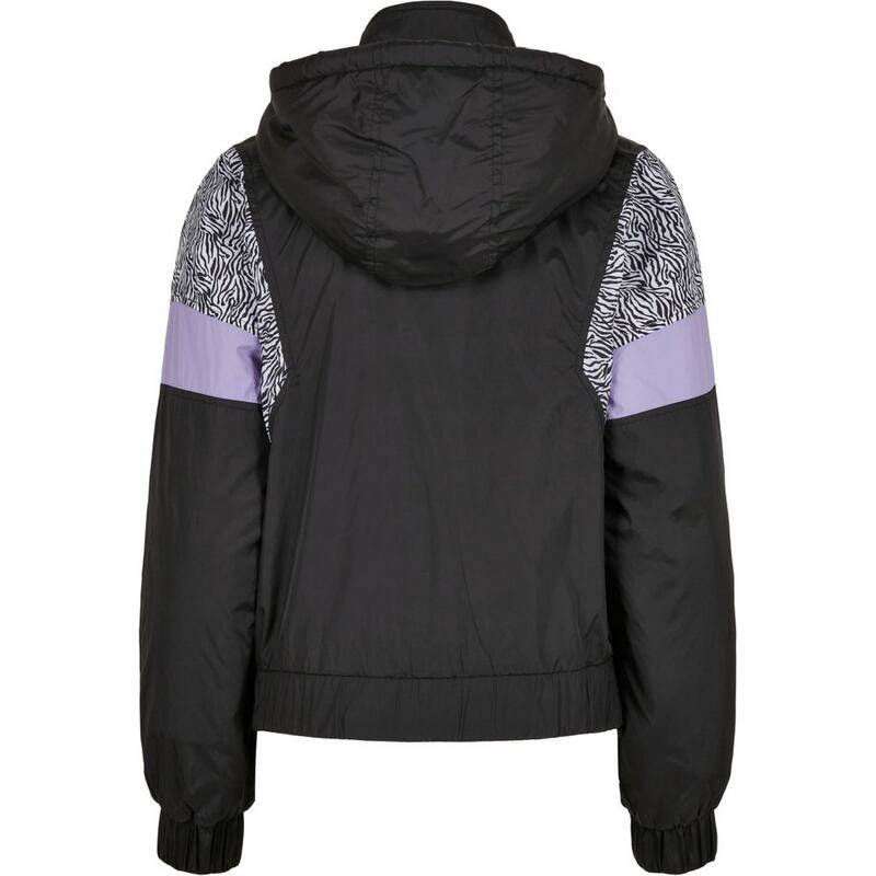 Chaqueta Estampado de Cebra para Mujer Negro