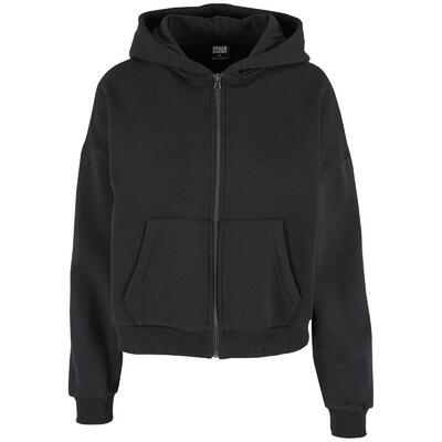 Felpa Con Cappuccio E Zip Intera Boxy Donna Urban Classics Olivo Estivo