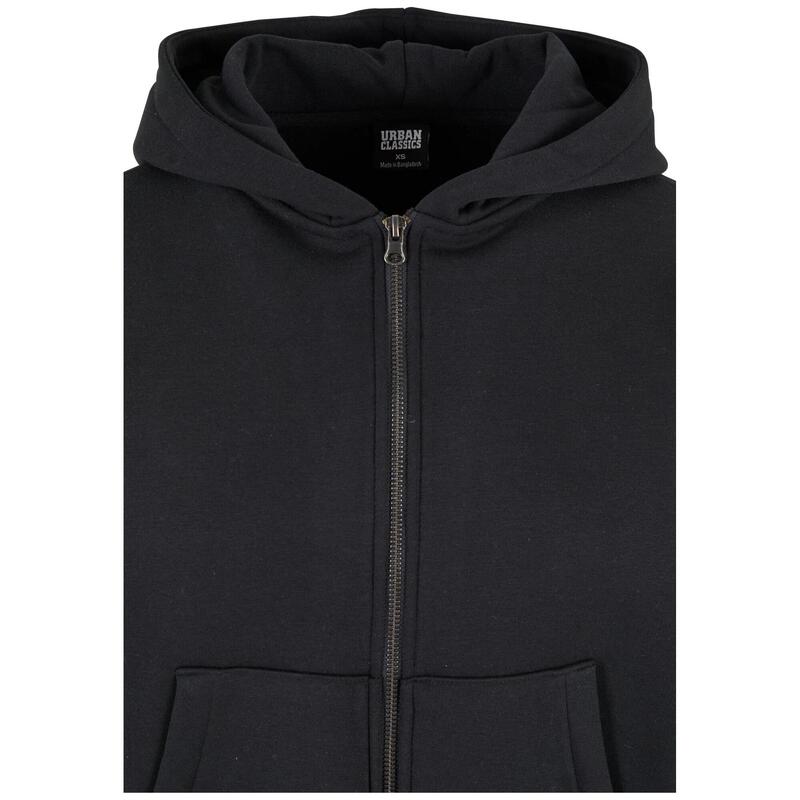 Dames Boxy Full Zip Hoodie (Zwart)