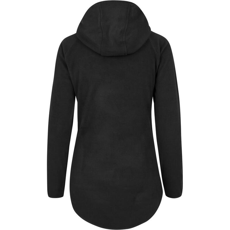 Dames Polar Fleece Full Zip Hoodie (Zwart)