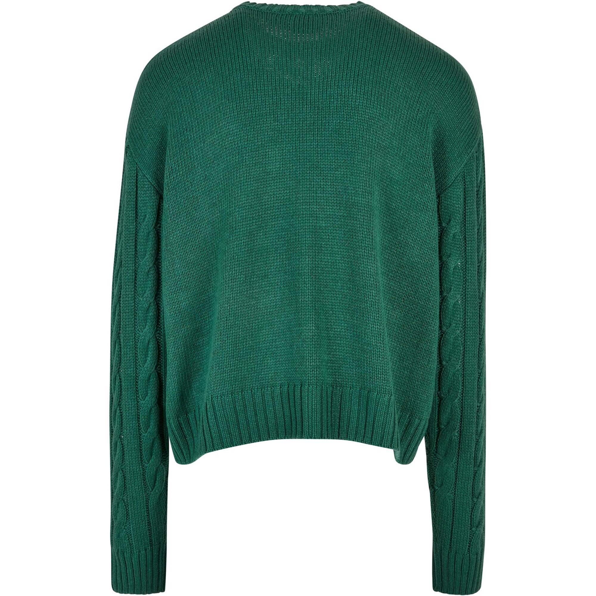 Felpa Boxy Uomo Urban Classics Verde 2/2