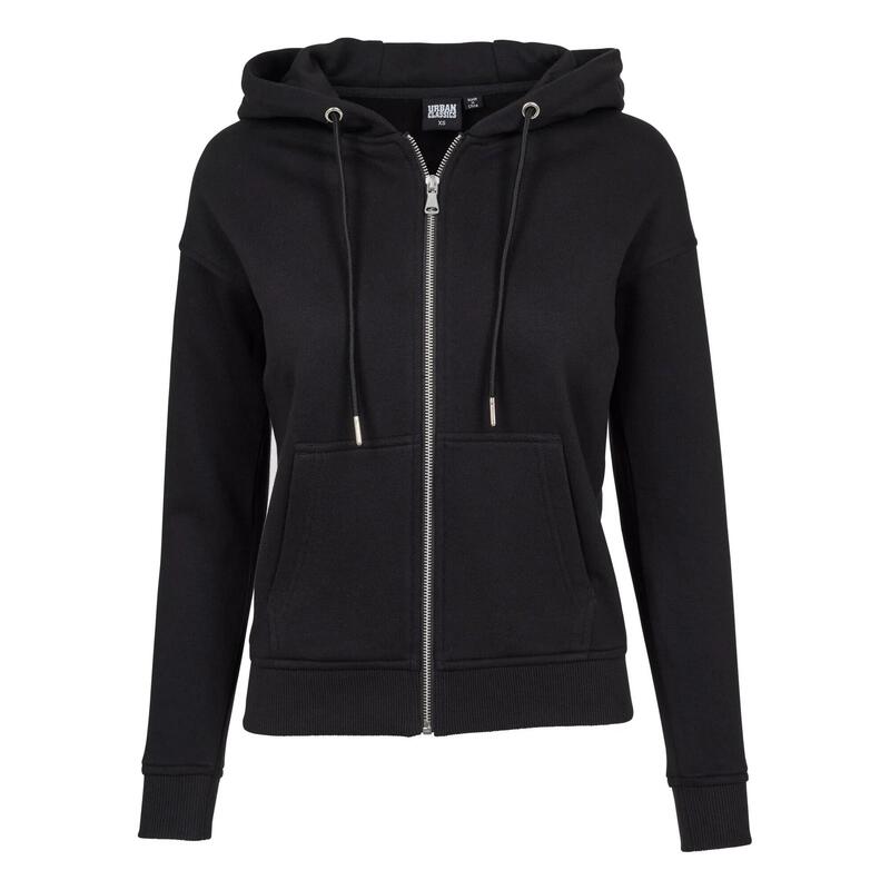 Dames Full Zip Hoodie (Zwart)