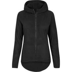 Dames Polar Fleece Full Zip Hoodie (Zwart)