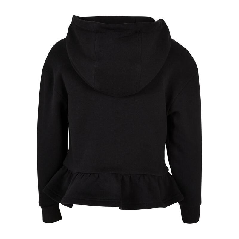 Sweat à capuche VOLANTS Fille (Noir)